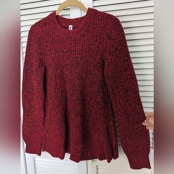 Athleta Sierra Crew Wool Blend Sweater Candy Red Marl XS - Picture 3 of 7